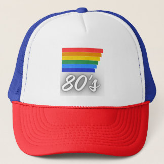 80er Retro Regenbogen Vintage Truckerkappe