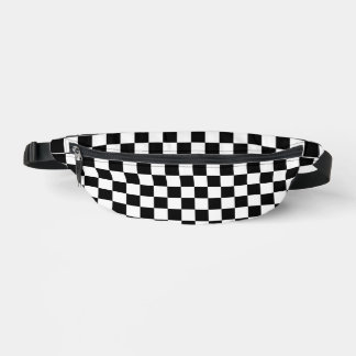 80er RETRO SCHWARZ WEIß SCHACHBRETTMUSTERTE TASCHE