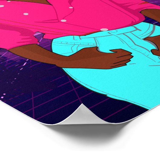 80er-Retro-Stil Miami Poster (Ecke)