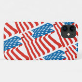 80er Retro Style American Flag USA Case-Mate iPhone Hülle (Rückseite (Horizontal))