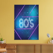 80er Retro Style Leinwanddruck (Insitu (Wohnzimmer))