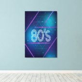 80er Retro Style Leinwanddruck (Insitu (Holzboden))