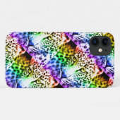 80er Retro Style Rainbow Leopard Case-Mate iPhone Hülle (Rückseite (Horizontal))