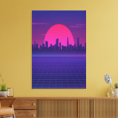 80er Retro Sun Leinwanddruck (Insitu (Wohnzimmer))