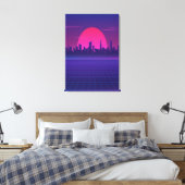 80er Retro Sun Leinwanddruck (Insitu (Schlafzimmer))
