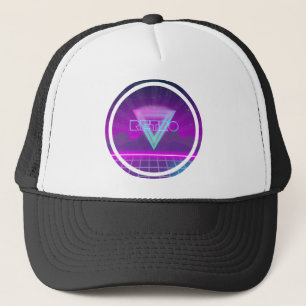 80er Retro Synthwave Gitter Truckerkappe