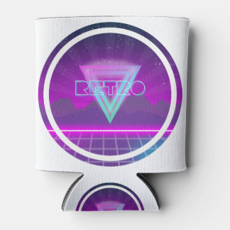 80er Retro Synthwave Grid Dosenkühler