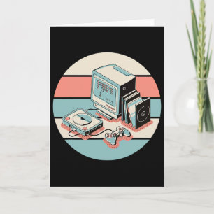 80er Retro-Vintage-Gamer-Arcade-Maschine Gaming-Ge Karte