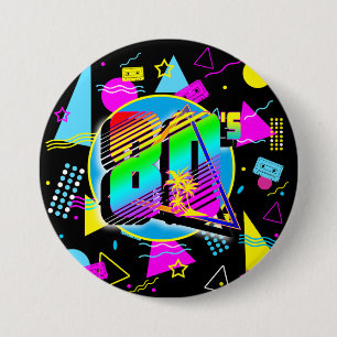 80ER RETRO VINTAGE OLD SCHOOL STIL BUTTON