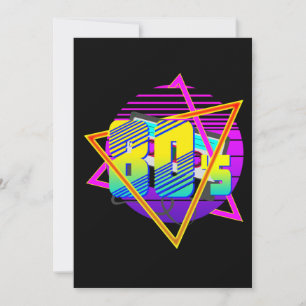 80er Retro Vintage Sonnenuntergang  Einladung