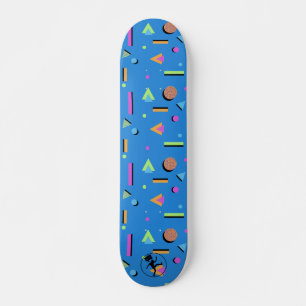 80er retrogeometrisches Muster Skateboard
