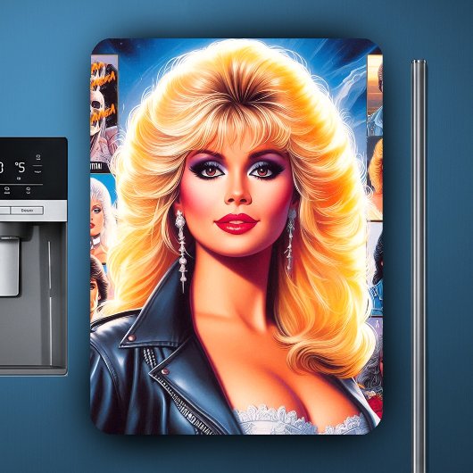 80er Retrowave-Frau Magnet