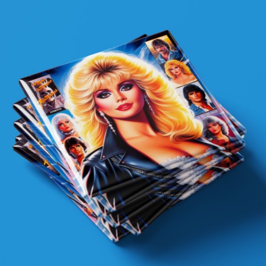 80er Retrowave Frau Magnet