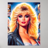 80er Retrowave Frau Poster (Vorne)
