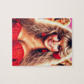 80er Retrowave-Frau Puzzle (Horizontal)