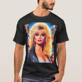 80er Retrowave Frau T-Shirt (Vorderseite)