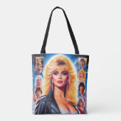 80er Retrowave Frau Tasche (Rückseite)