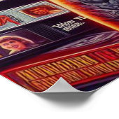 80er Retrowave Goth Girl Poster (Ecke)