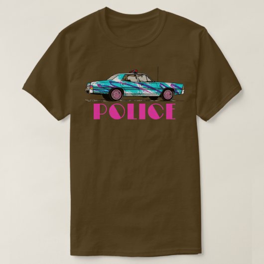 80er Retrowave Police T-Shirt (Design vorne)