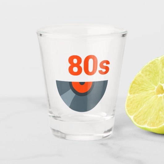 80er Rock 1980er-Jahre - Musikgeschichte Schnapsglas (Vorderseite)