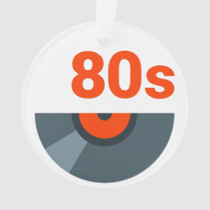 80er Rock 1980er Musik Schallplatte Ornament