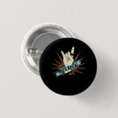 80er Rock Band 80er Rock and Roll Music Lover Rock Button (Vorne & Hinten)