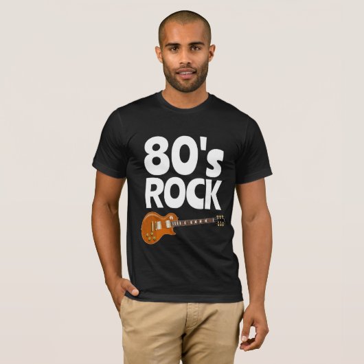 80ER ROCK BLACK T - SHIRT T-SHIRTS (Vorne ganz)