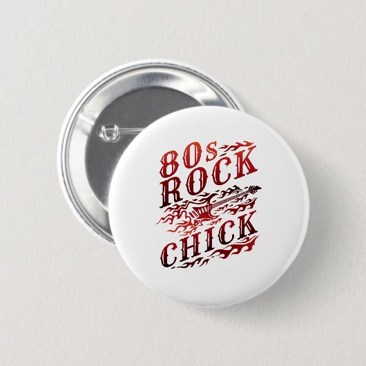 80er Rock Chick 800 Button (Vorne & Hinten)