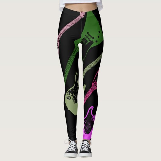 80er Rock Guitar Leggings (Vorderseite)