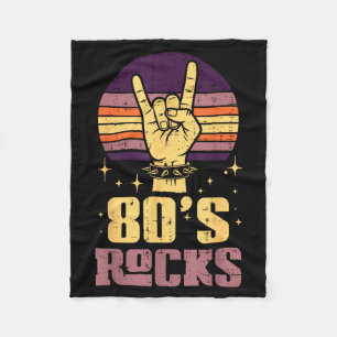80er Rock Rocker Hand Retro Punk Metal Musik Männe Fleecedecke