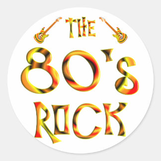 80er Rock Runder Aufkleber
