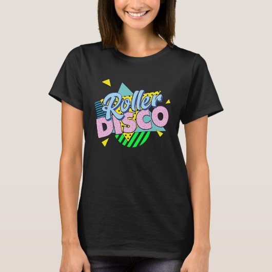 80er Rollschuhparty ROLLER DISCO T-Shirt (Vorderseite)