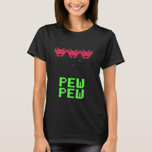 80er-Rückenstopfe Piew Invader Alien Arcade Klasse T-Shirt