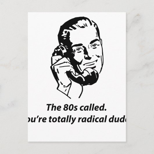 80er rufen zurück postkarte (Vorderseite)