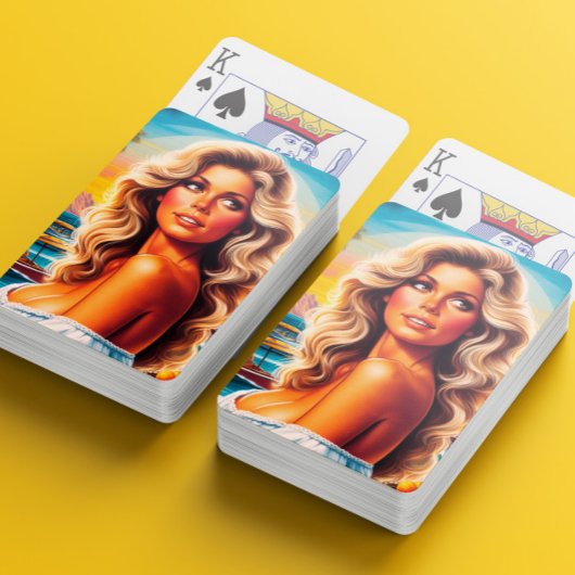 80er Sommerfrau Spielkarten