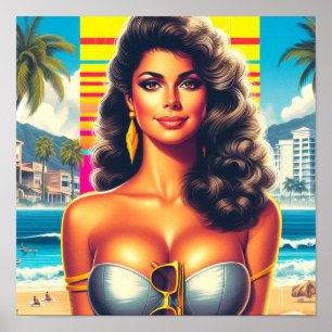 80er Sommergirl Poster
