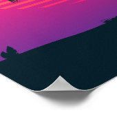 80er-Sonnenuntergang  Poster (Ecke)