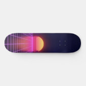 80er-Sonnenuntergang Skateboard (Horizontal)