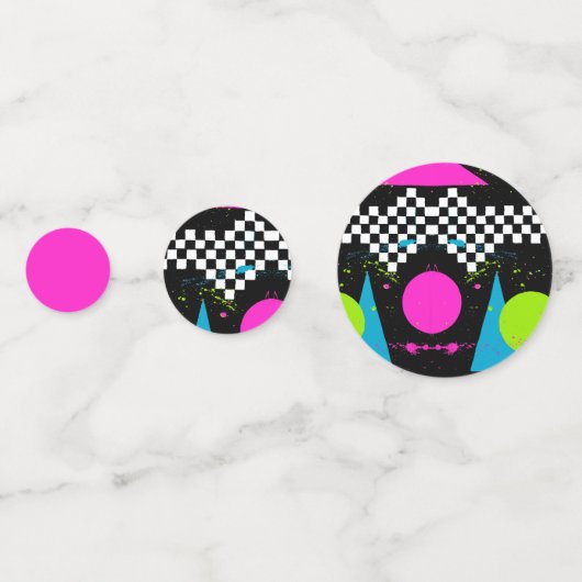 80er Splatterpaint Confetti Konfetti (Vorderseiten)