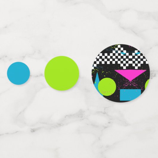 80er Splatterpaint Confetti Konfetti (Rückseiten)