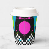 80er Splatterpaint Paper Cup Pappbecher (Rechts)