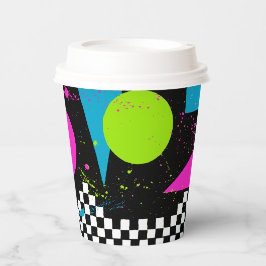 80er Splatterpaint Paper Cup Pappbecher (Vorderseite)