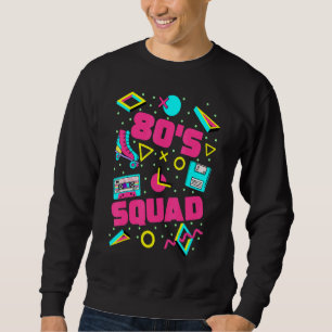 80er Squad 80er Ästhetische Matching 80er Party Pu Sweatshirt