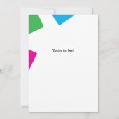 80er-Stil: fette Formen und Farben Dankeskarte (Rückseite)