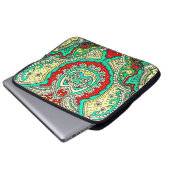 80er-Stil, hell, neon, schön, psychedelisch Laptopschutzhülle (Vorne Knopf)