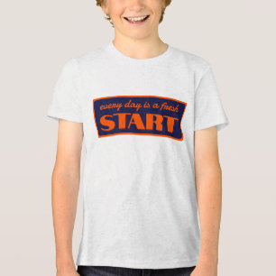 80er-Stilplatte mit roter Farbe Tri-Blend Shirt