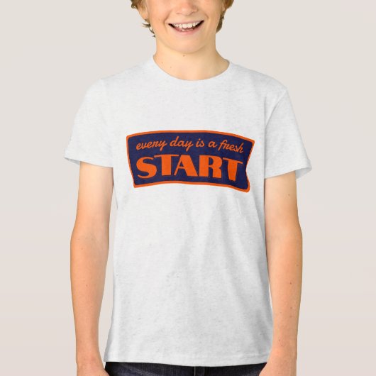 80er-Stilplatte mit roter Farbe Tri-Blend Shirt (Vorderseite)