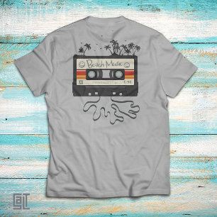80er Strandmusik Kassettenband Vintage Retro Somme T-Shirt