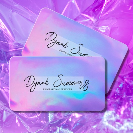 80er Style Pastel Sky | Moderne Glam Business Card Visitenkarte