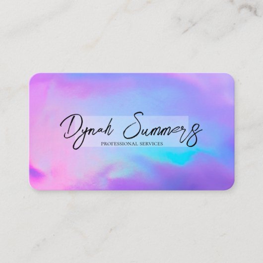 80er Style Pastel Sky | Moderne Glam Business Card Visitenkarte (Vorderseite)